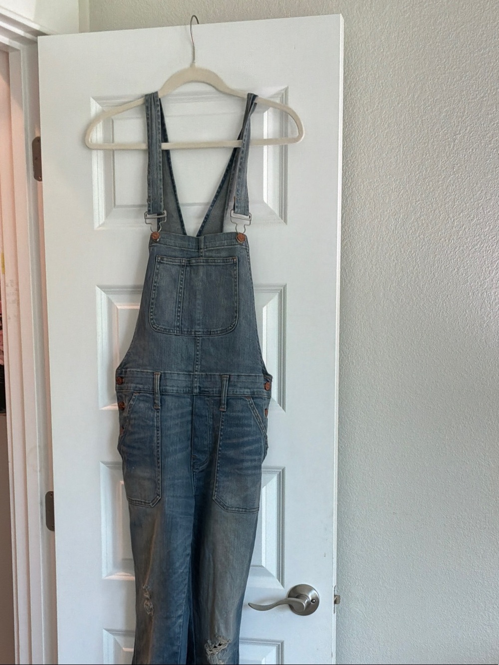Madewell Light Wash Denim Overalls